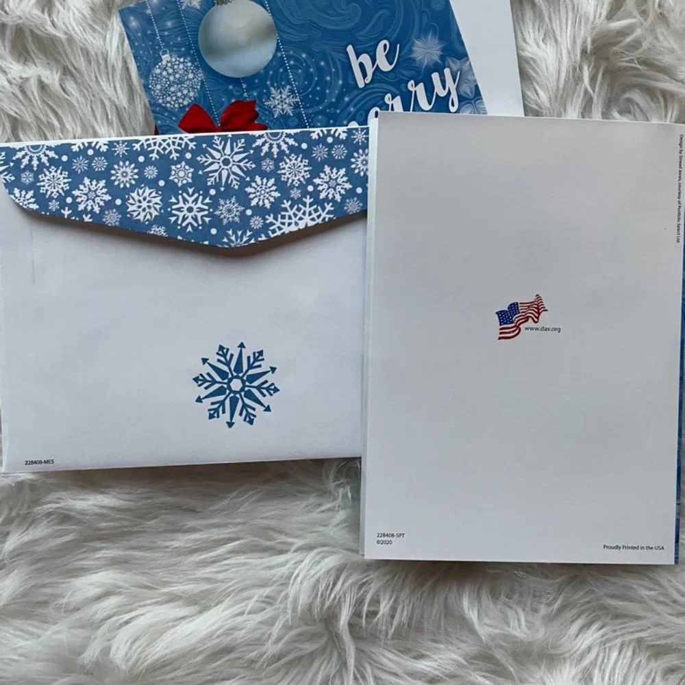 10 Holiday cards with matching print envelopes